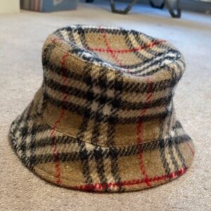 Burberry Kids Tan Plaid Hat